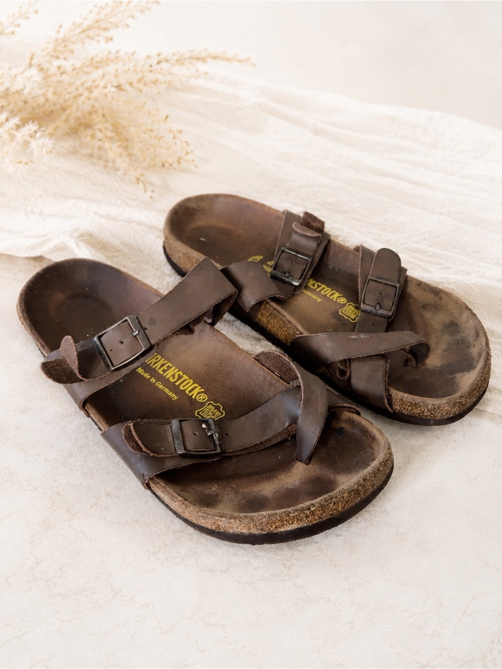 Birkenstock Mayari Habana Brown Birko-Flor Sandals Size 41 US 10